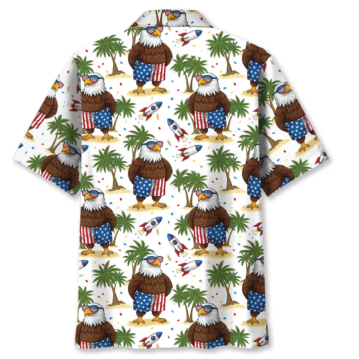 Funny Eagle Proud of America Beach Hawaiian Shirt