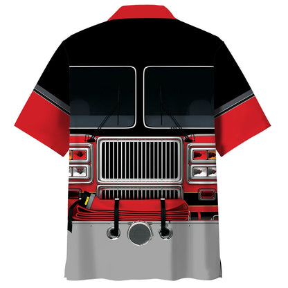 Funny Firefighter Truck Hawaiian Shirt