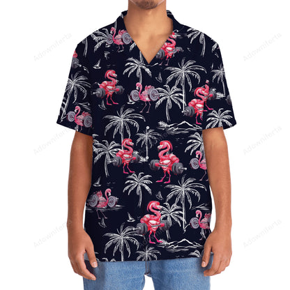 Funny Flamingo Gym Hawaiian Shirt