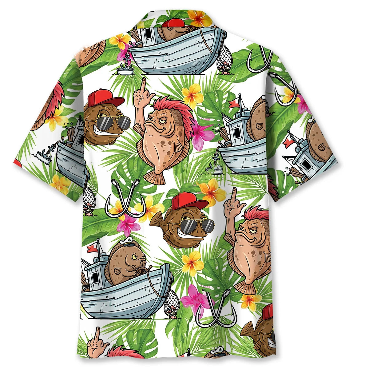 Funny Flounder Fishes Hawaiian Shirt