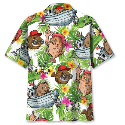Funny Flounder Fishes Hawaiian Shirt