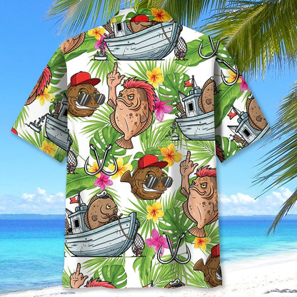 Funny Flounder Fishes Hawaiian Shirt