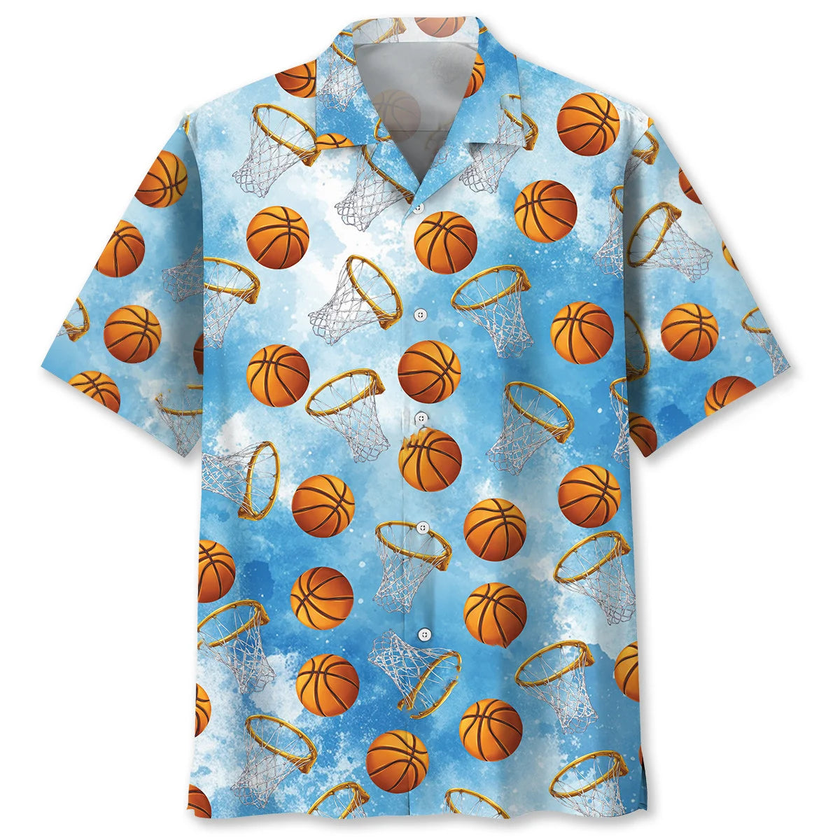 Funny Flying Basketball Hawaiian Shirt