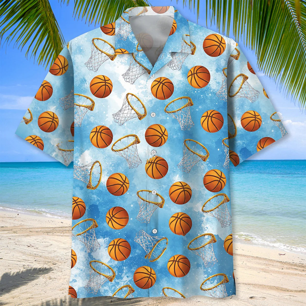 Funny Flying Basketball Hawaiian Shirt