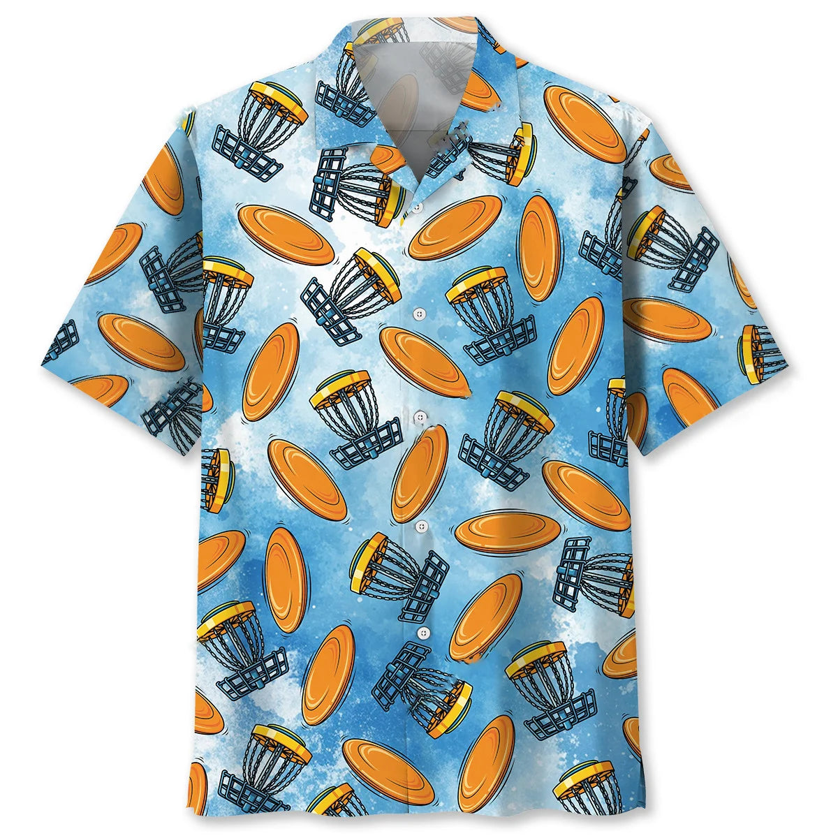 Funny Flying Disc Golf Hawaiian Shirt