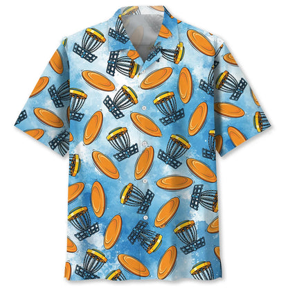 Funny Flying Disc Golf Hawaiian Shirt