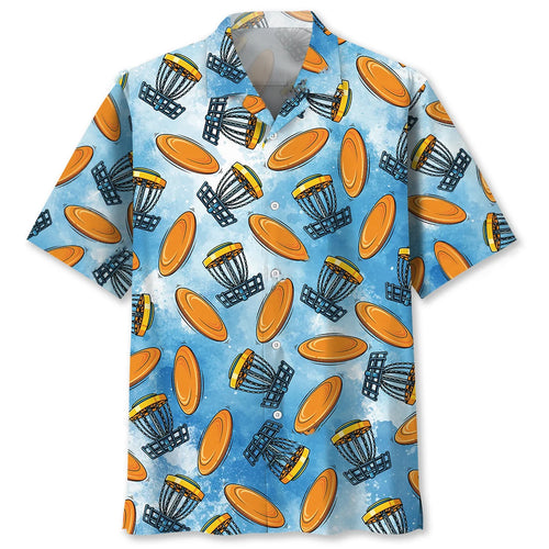 Funny Flying Disc Golf Hawaiian Shirt
