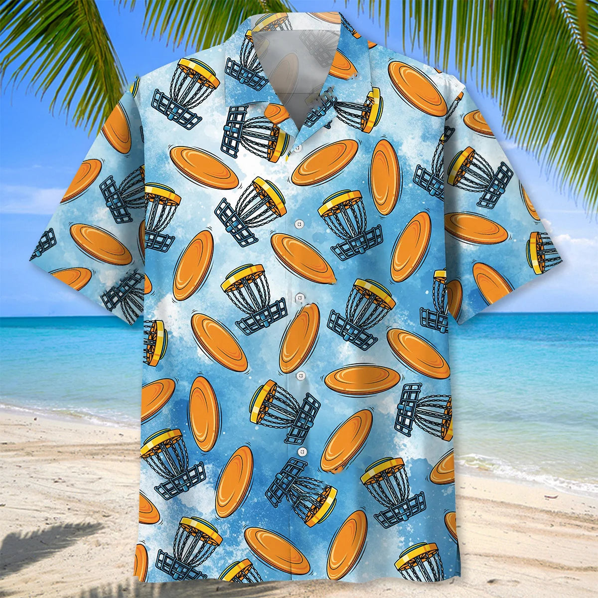 Funny Flying Disc Golf Hawaiian Shirt
