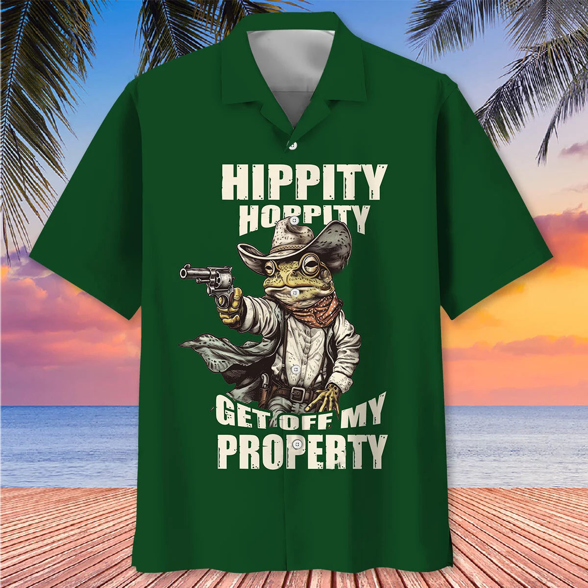 Funny Frog Cowboy Hawaiian Shirt