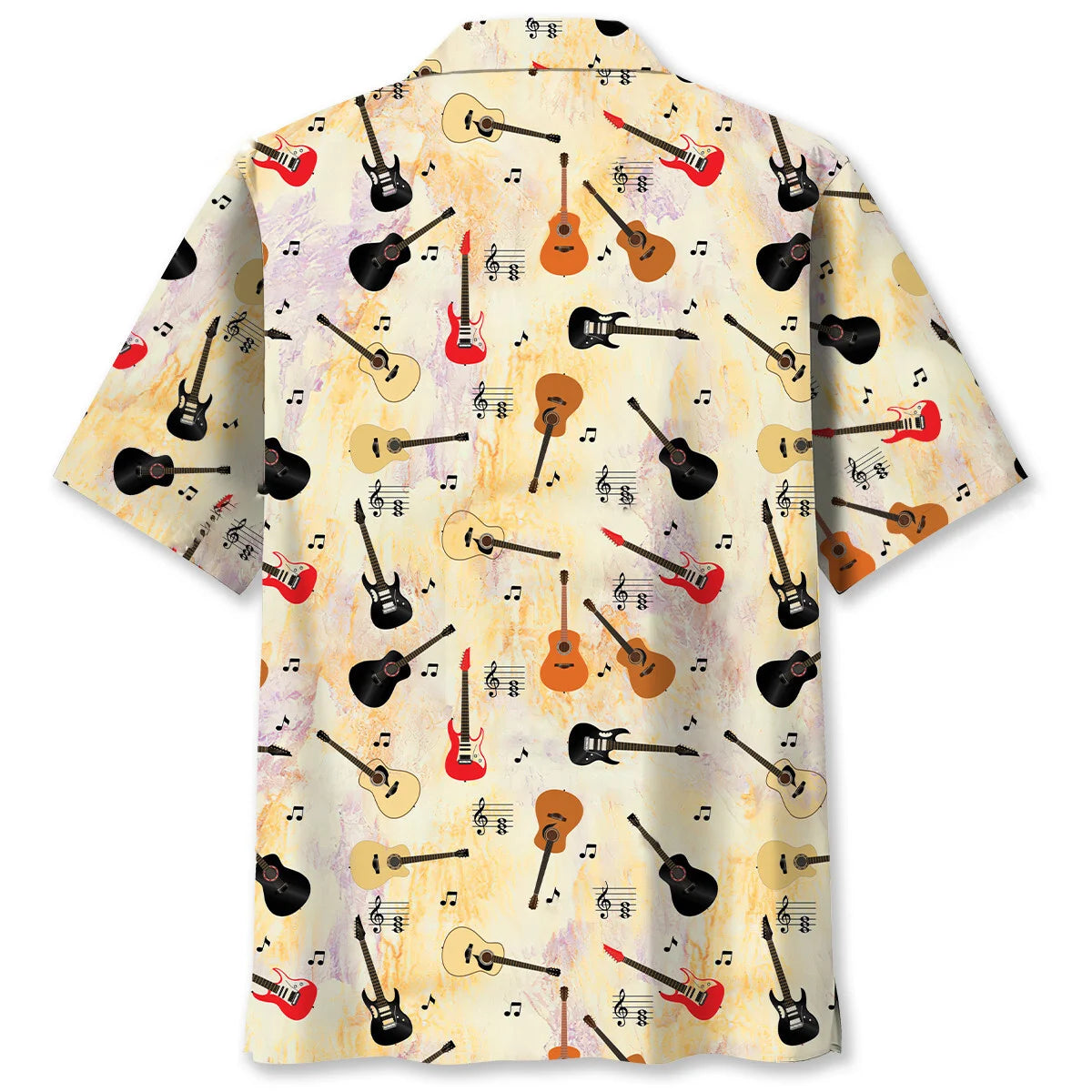 Funny Guitar Pattern Hawaiian Shirt