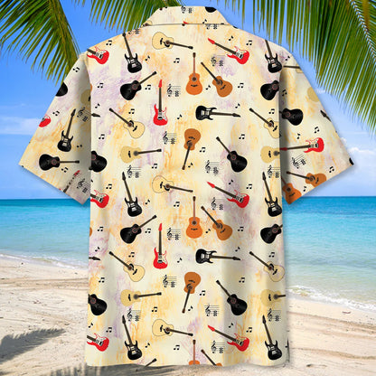Funny Guitar Pattern Hawaiian Shirt