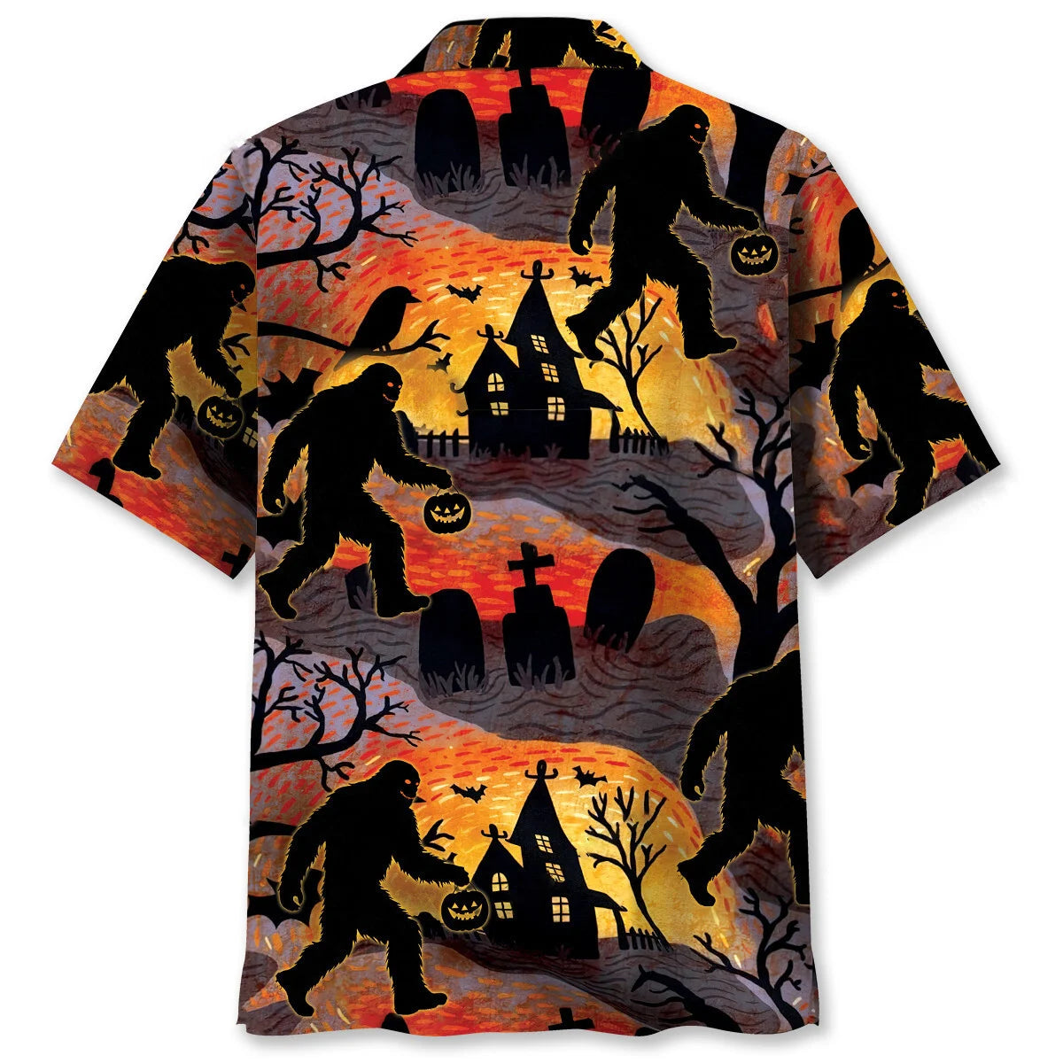 Funny Halloween Sasquatch Bigfoot Hawaiian Shirt