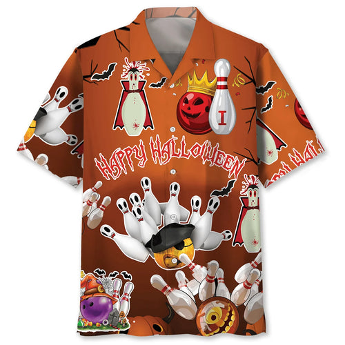 Funny Haunted Bowling Pins Hawaiian Shirt