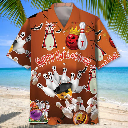 Funny Haunted Bowling Pins Hawaiian Shirt