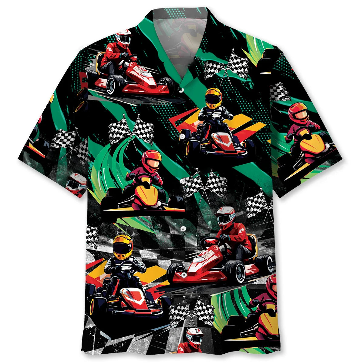 Funny Karts Racing Hawaiian Shirt