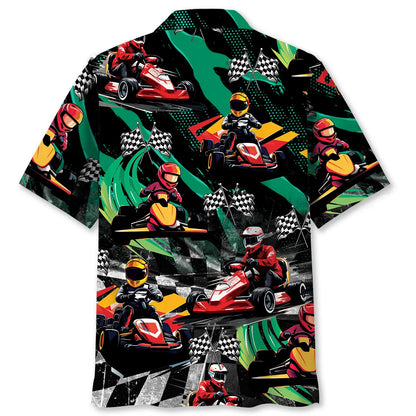 Funny Karts Racing Hawaiian Shirt