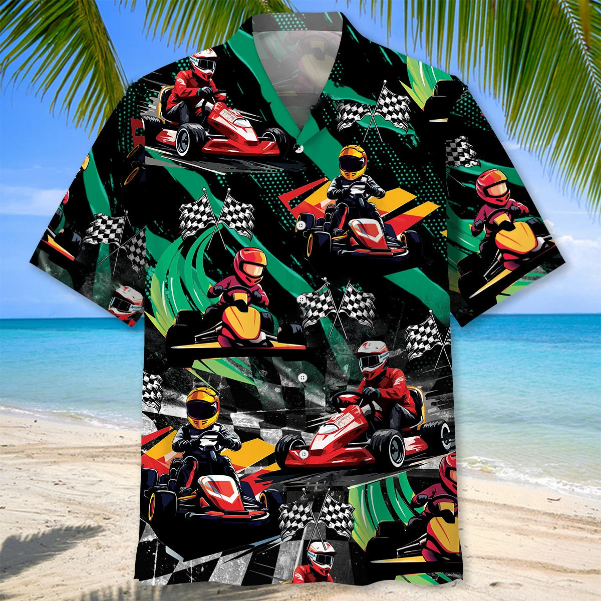 Funny Karts Racing Hawaiian Shirt