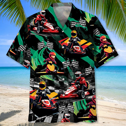 Funny Karts Racing Hawaiian Shirt