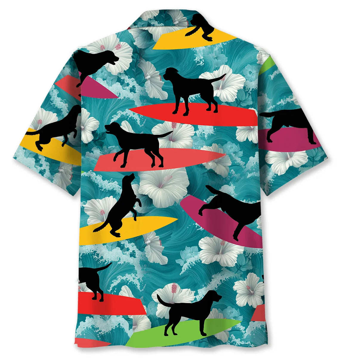 Funny Labrador Surfing Hawaiian Shirt