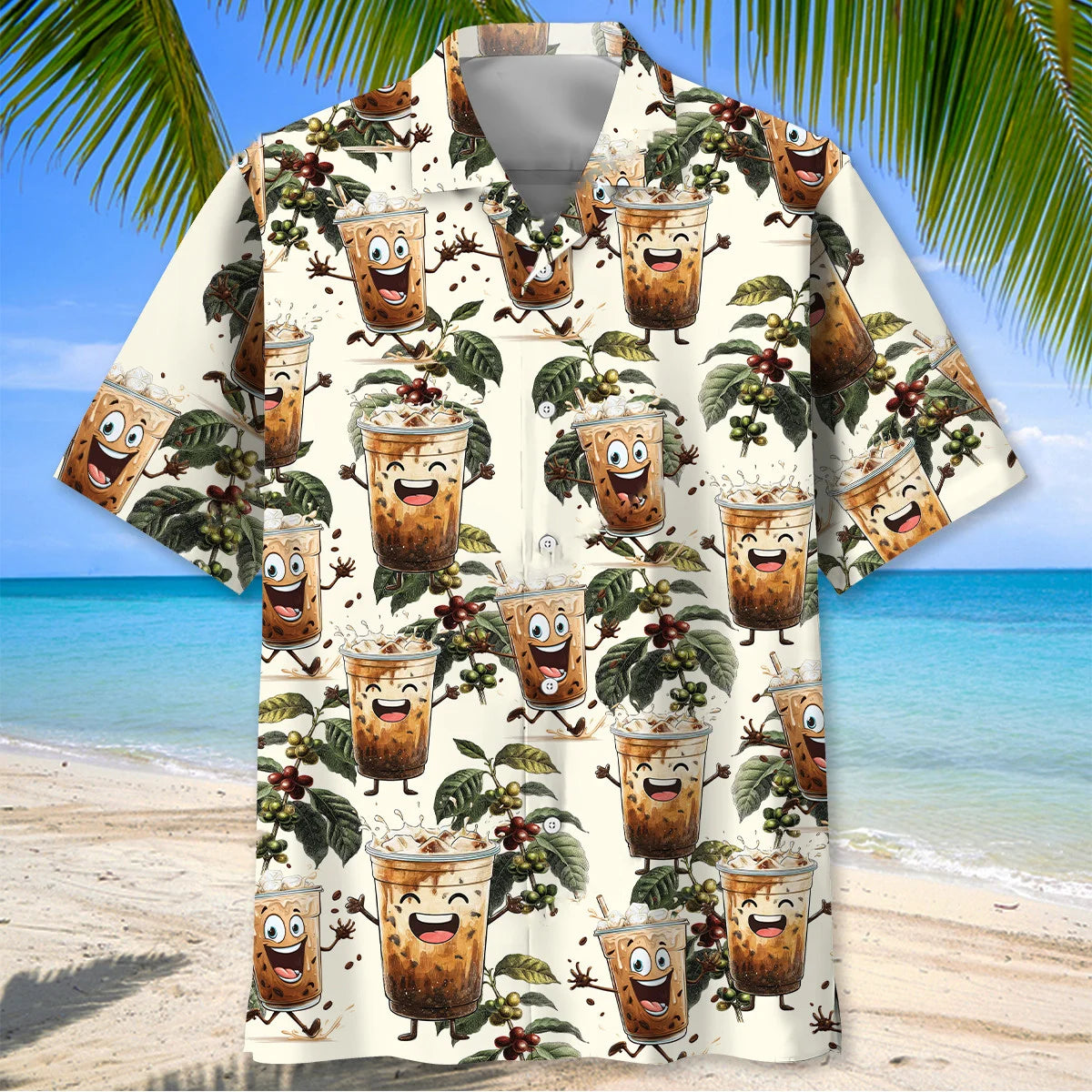 Funny Latte Iced Coffee Hawaiian Shirt