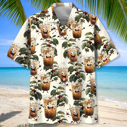 Funny Latte Iced Coffee Hawaiian Shirt