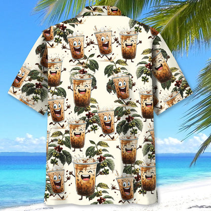 Funny Latte Iced Coffee Hawaiian Shirt
