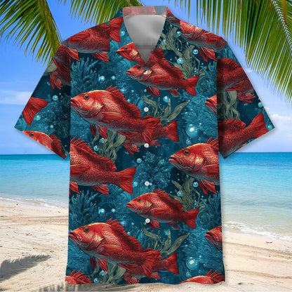 Funny Ocean King Snapper Hawaiian Shirt
