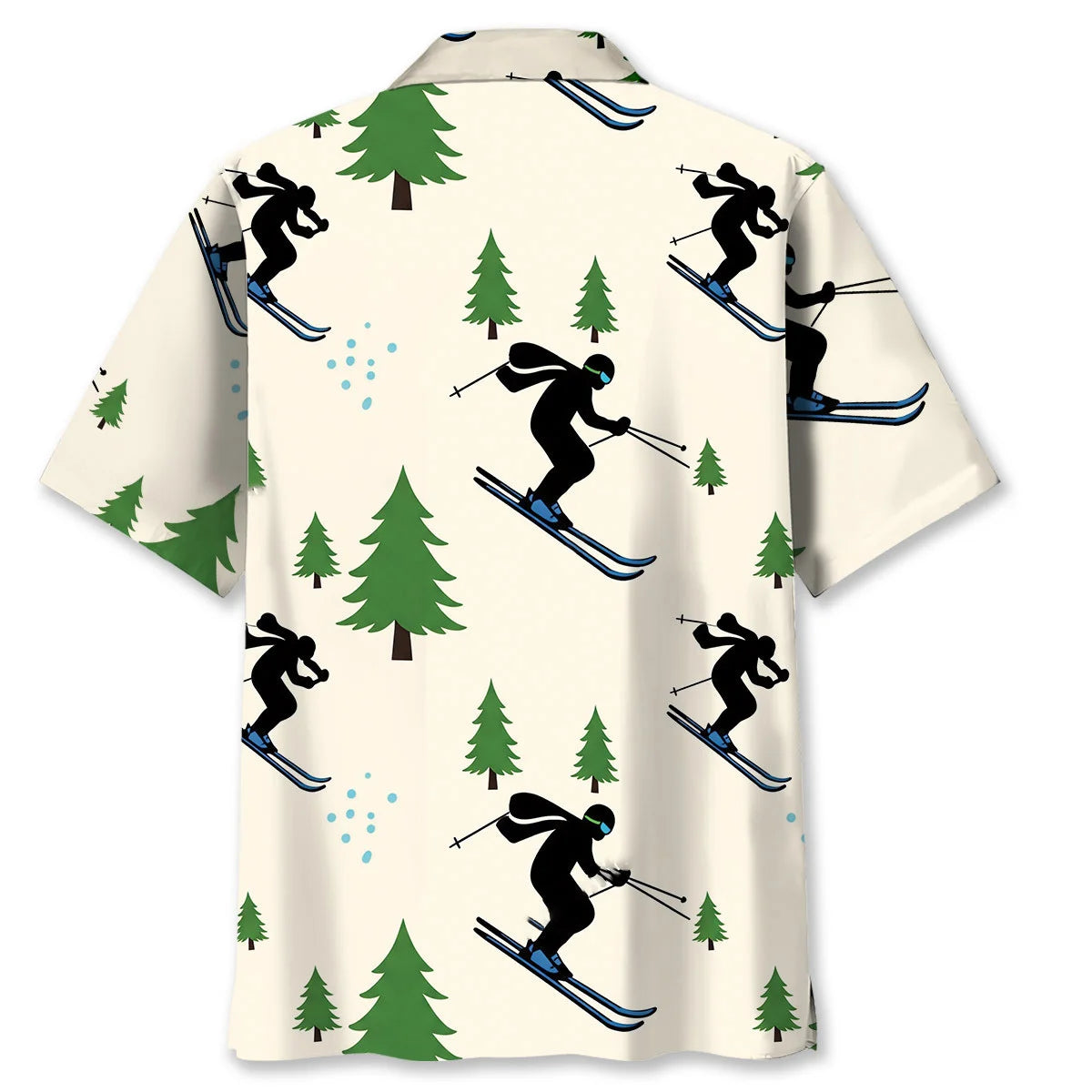 Funny Ski Pine Trees Hawaiian Shirt