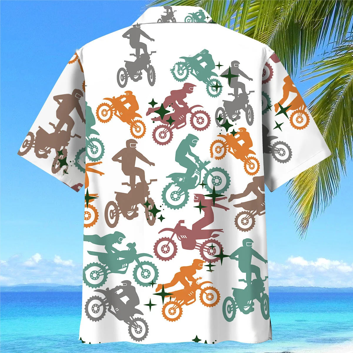 Funny Star Dirt Bike Shirt Hawaiian Shirt