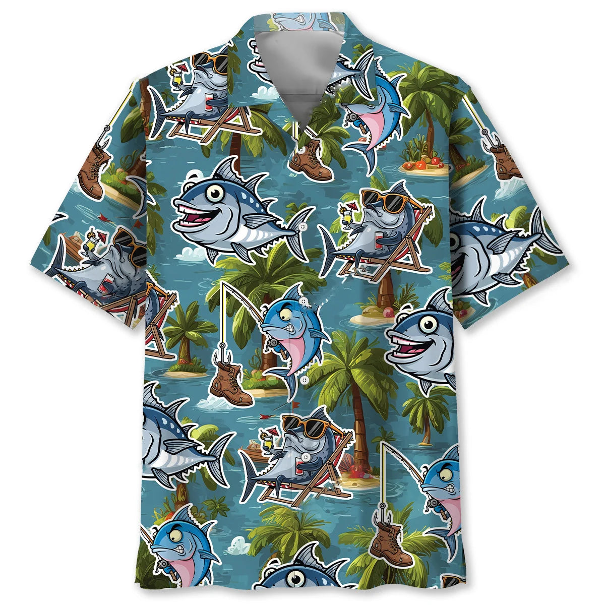 Funny Tuna Beach Hawaiian Shirt