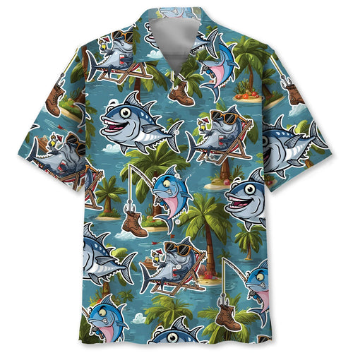 Funny Tuna Beach Hawaiian Shirt