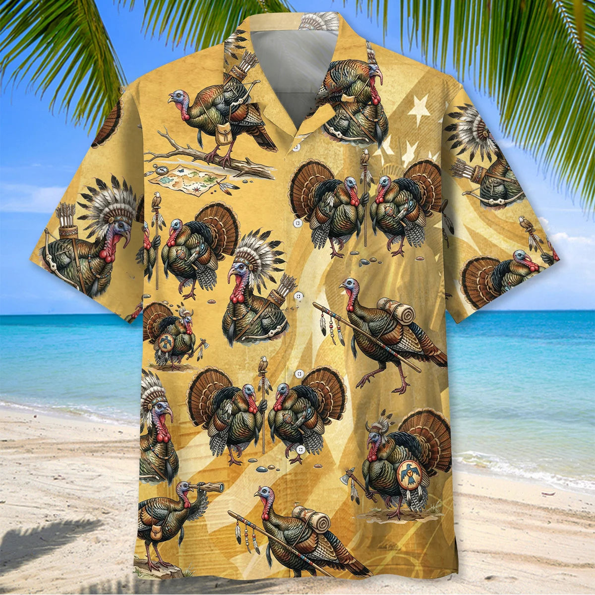Funny Wild Turkey America Hawaiian Shirt