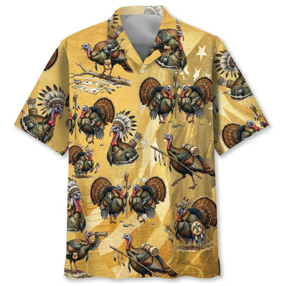 Funny Wild Turkey America Hawaiian Shirt