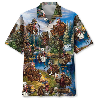 Funny Wild Turkey Hunting Vintage Hawaiian Shirt