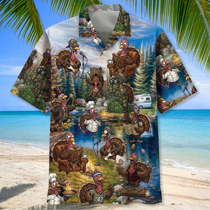 Funny Wild Turkey Hunting Vintage Hawaiian Shirt