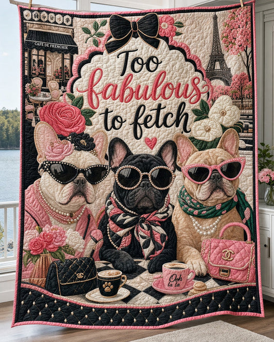Furry Diva Quilt Blanket - Quilted Blanket by OtterMia