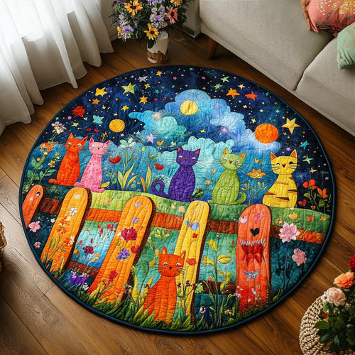 Furry Friend Quilted Round Mat
