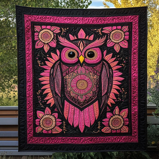 Galaxy Owl Quilt Blanket