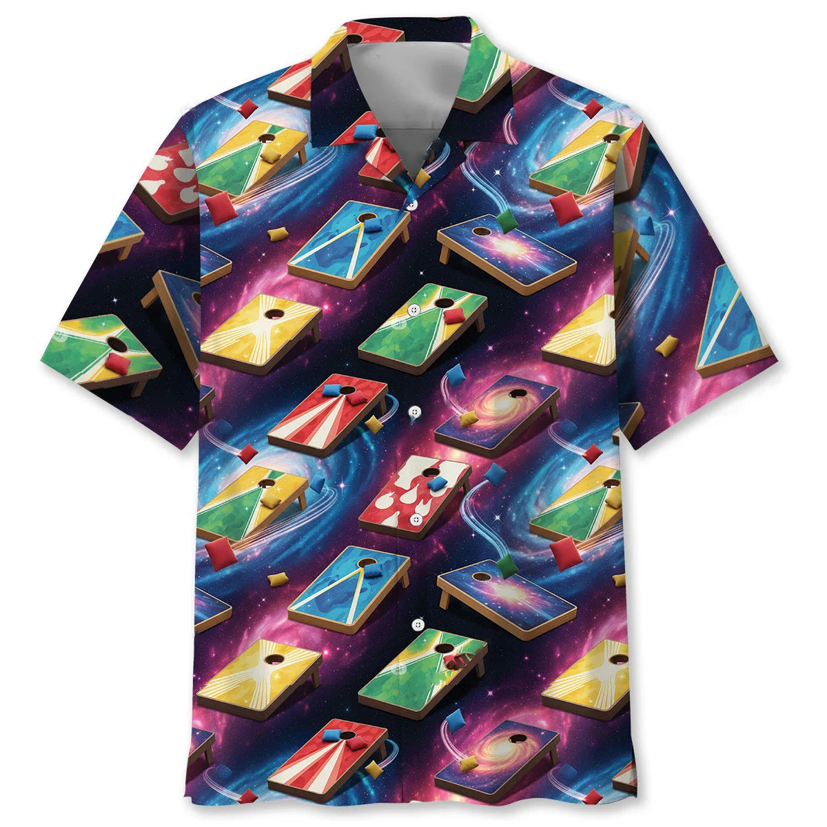 Galaxy Cornhole Hawaiian Shirt