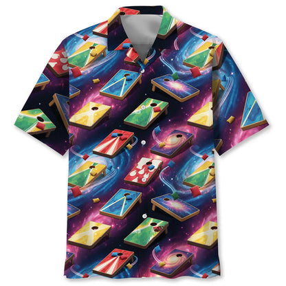 Galaxy Cornhole Hawaiian Shirt