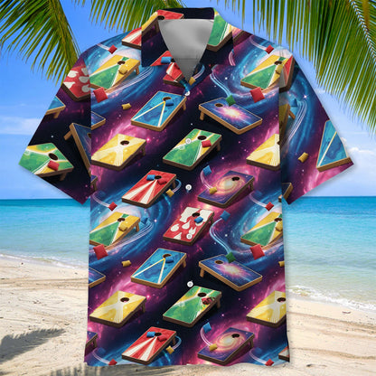 Galaxy Cornhole Hawaiian Shirt