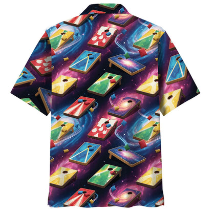 Galaxy Cornhole Hawaiian Shirt