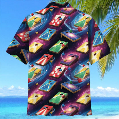 Galaxy Cornhole Hawaiian Shirt