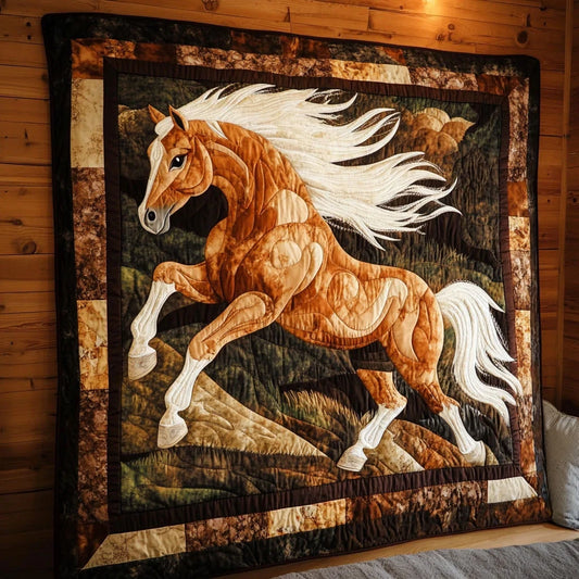Galloping Horse Quilt Blanket