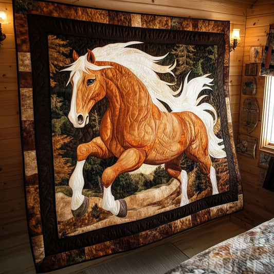 Galloping Horse Quilt Blanket