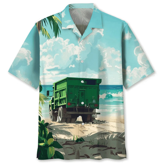 Garbage Truck Driver Retired Hawaiian Shirt - S - hawaiian shirt