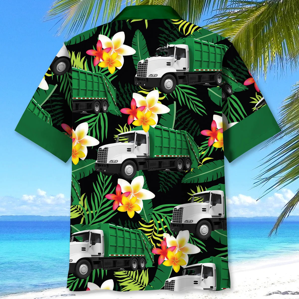 Garbage Truck Tropical Hawaiian Shirt