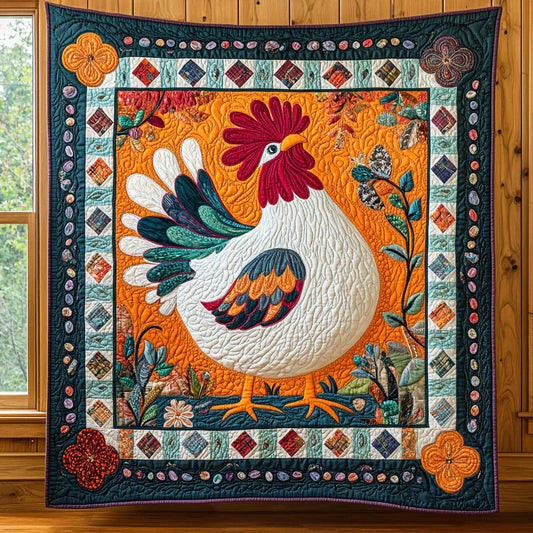 Garden Chicken Quilt Blanket