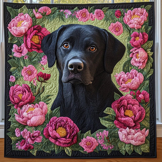 Garden Labrador Quilt Blanket