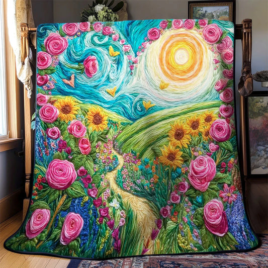 Garden Love Symphony Quilt Blanket
